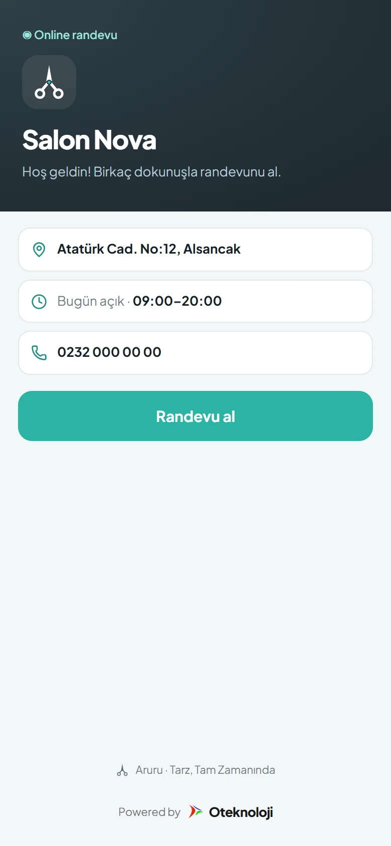 Aruru uygulaması